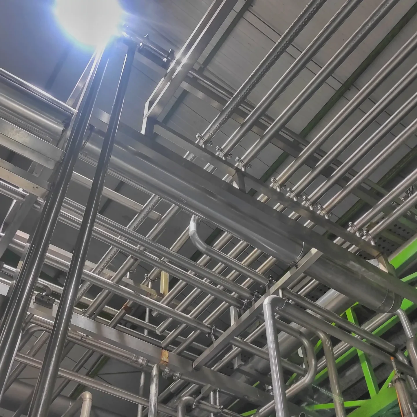 Stainless stainless to flow water and product in production room of factory Stainless stainless to flow water and product in production room of factory